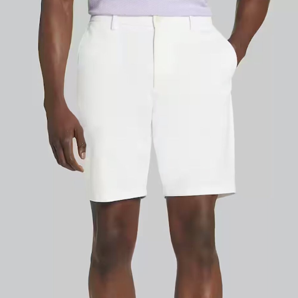 Jos. A. Bank Comfort Stretch Tailored Fit Shorts - colour:White